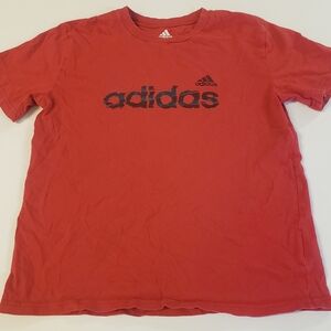 Red Adidas kids tee shirt size M(10/12)